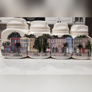 Handpainted Ceramic Canister Set